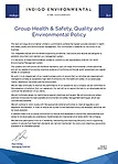 Group Health & Safety, Quality and Environmental Policy Document preview image