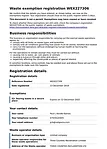 Waste exemption registration WEX227306 Document preview image