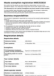 Waste exemption registration WEX352810 Document preview image